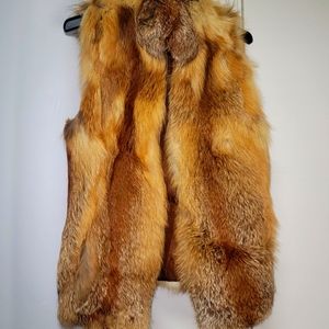 natural fox vest